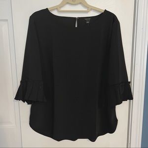 Ann Taylor Pleated Sleeve Blouse